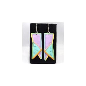 1980's Handmade Polymer Clay Earrings